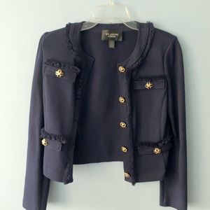 SOLD - Vintage St. John Caviar Knit Navy Blue Jacket - NEVER WORN